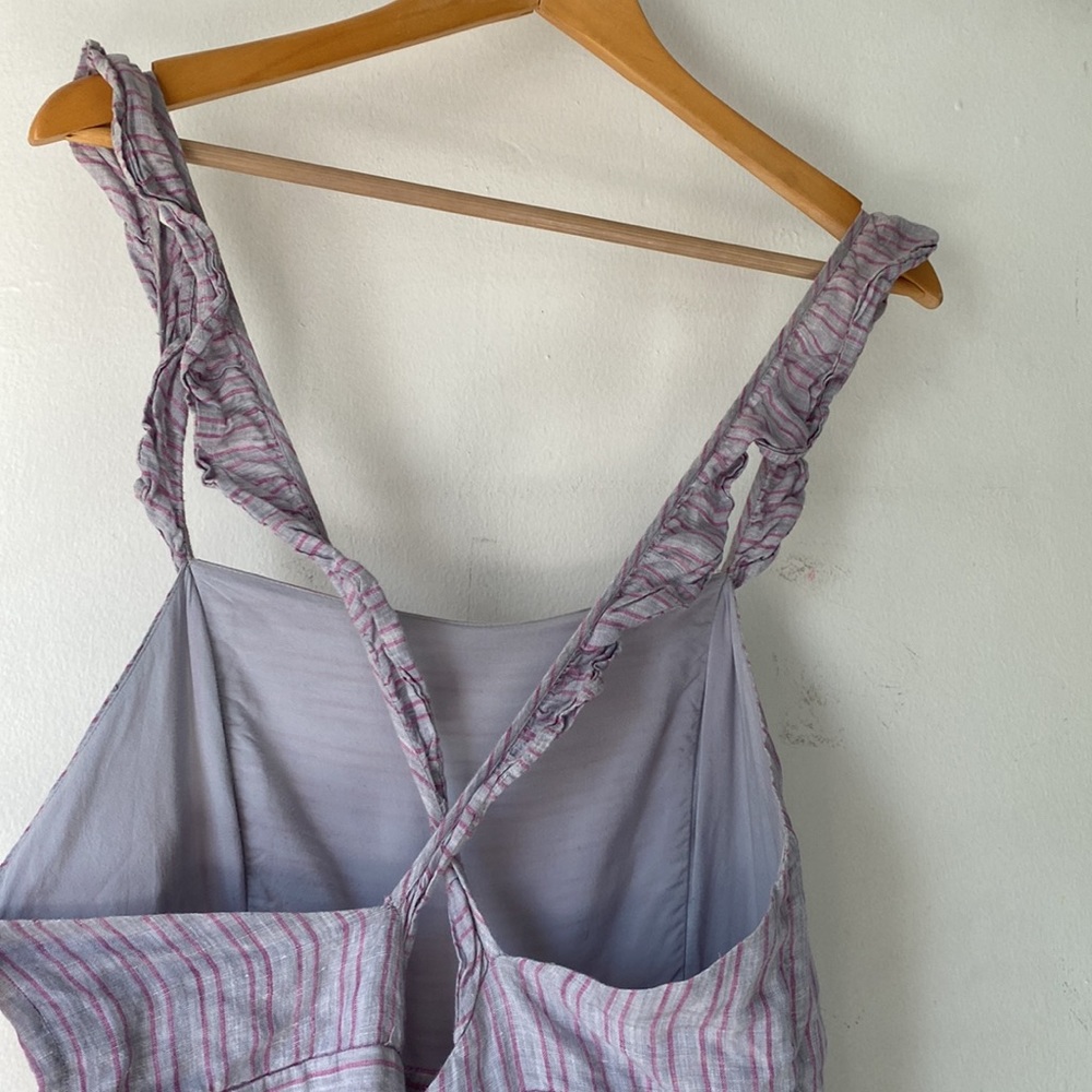 Anthro Elevenses 14 Linen Nantucket Jumpsuit - Picture 9 of 13